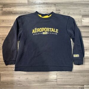 Aeropostale Vintage Y2K Navy Embroidered Crewneck Sweatshirt Pullover Size Large